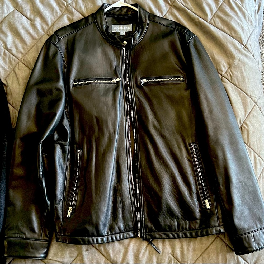 Michael Kors XL Mens Leather Jacket